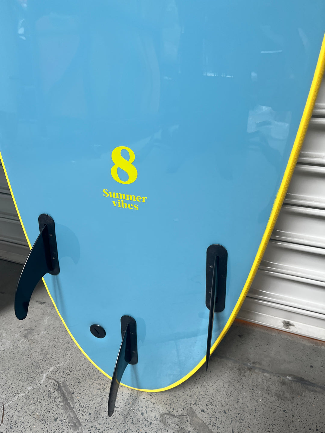 Summer vibes Mini Mal 8' Softboard - Yellow / Blue