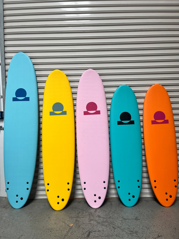 Summer vibes Mini Mal 8' Softboard - Yellow / Blue