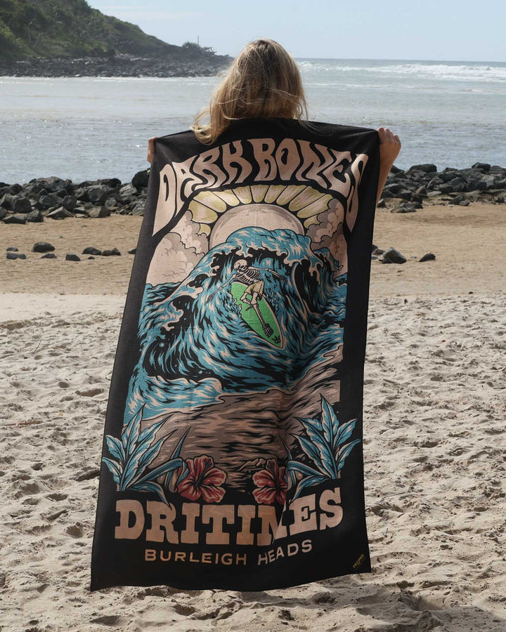 DRITIMES Ross Clarke-Jones - Dark Bones II Beach Towel