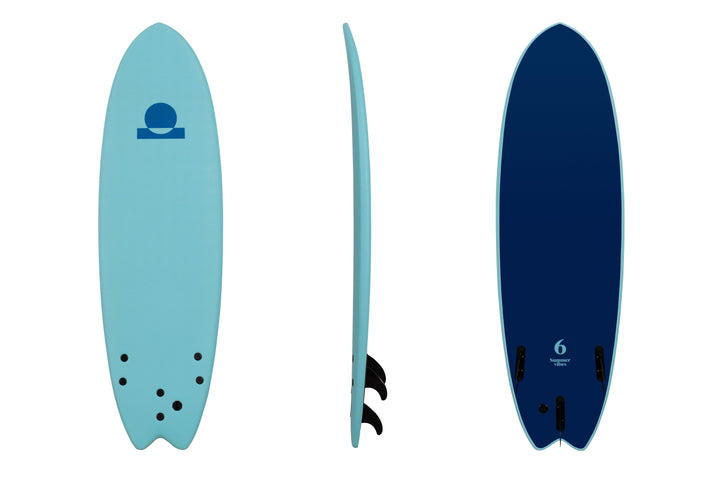 Summer vibes Fish 6' Softboard - Blue / Blue