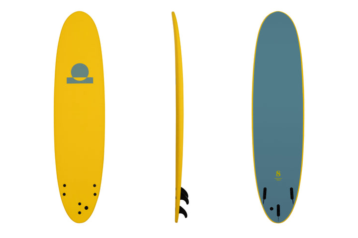 Summer vibes Mini Mal 8' Softboard - Yellow / Blue