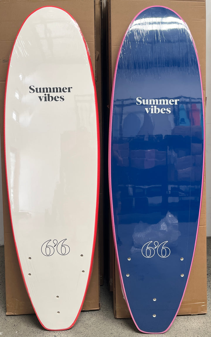 Summer Vibes Surf School / Rental Softboard with Handle - RED