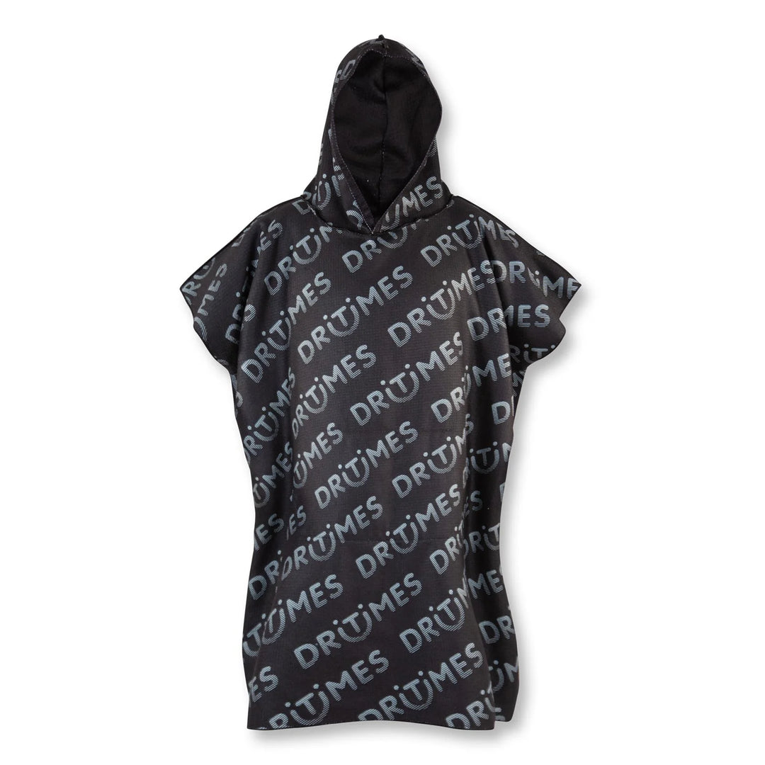 DRITIMES Black Staple Towel Poncho ADULT L/XL