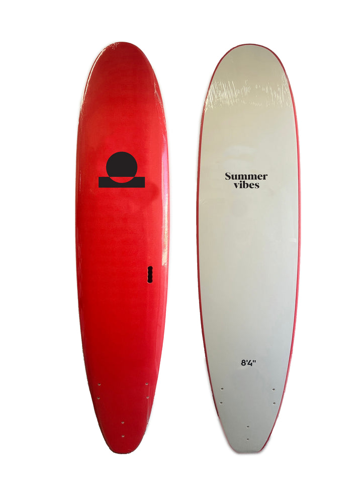 Summer Vibes Surf School / Rental Softboard with Handle - RED