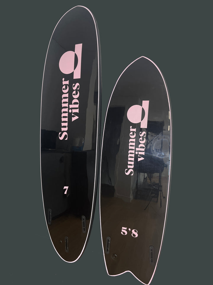 Summer vibes Limited Team Edition Softboard Mini Mal 7' - Black/Pink