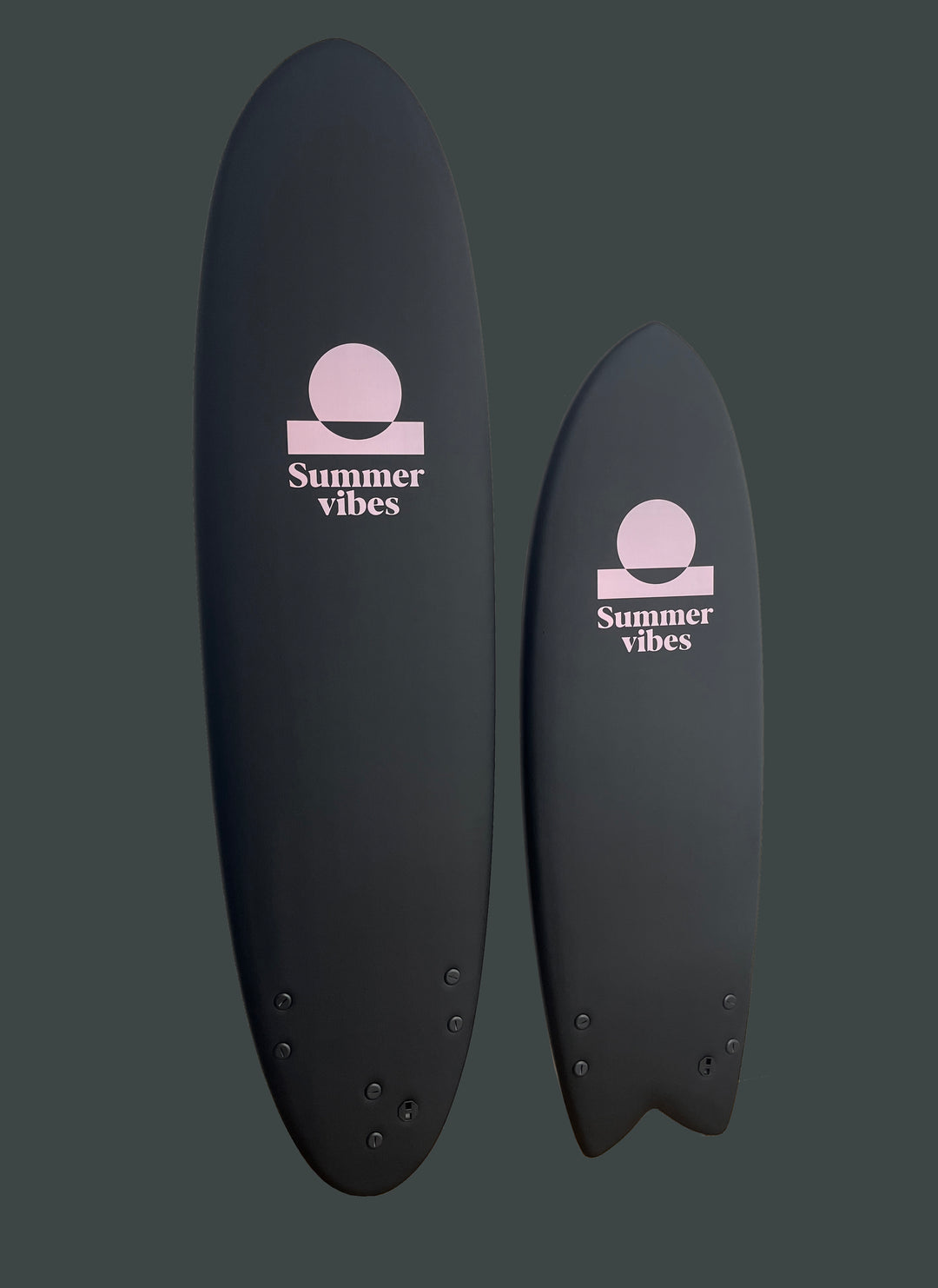 Summer vibes Limited Team Edition Softboard Twin Fish 5'8 - Black / Pink