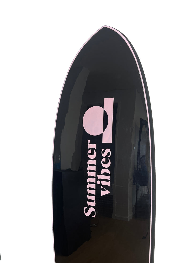 Summer vibes Limited Team Edition Softboard Twin Fish 5'8 - Black / Pink