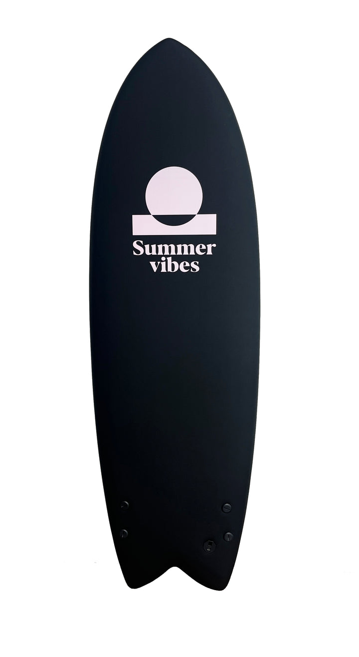 Summer vibes Limited Team Edition Softboard Twin Fish 5'8 - Black / Pink